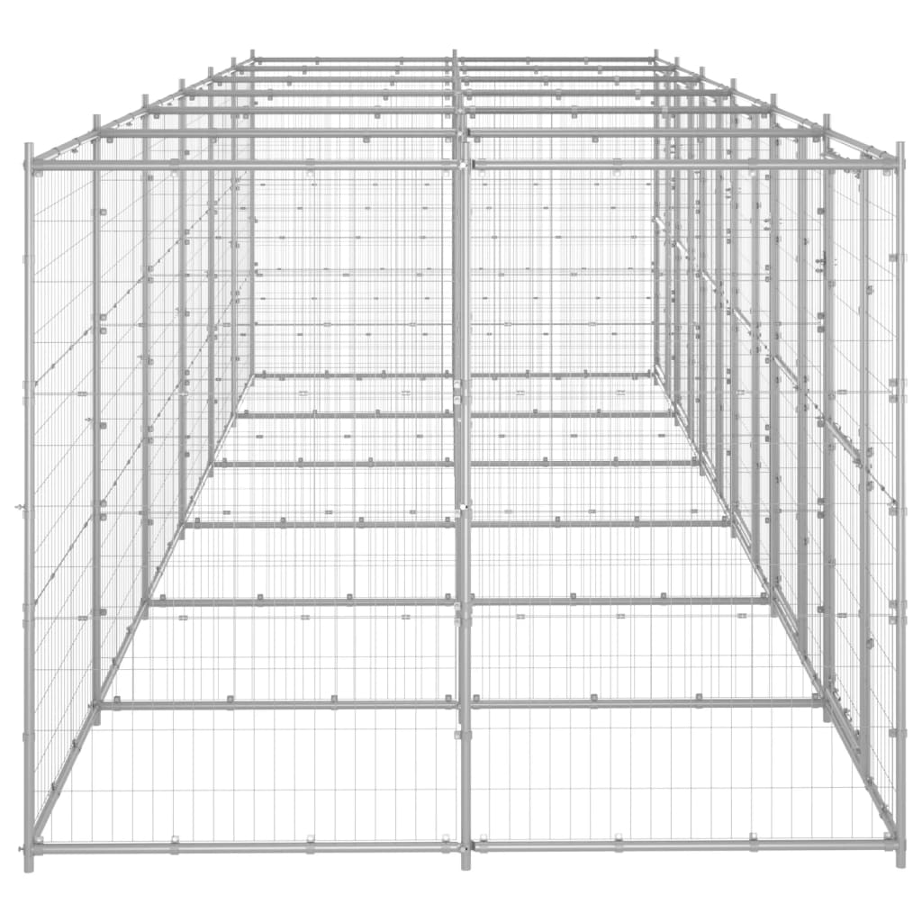Hondenkennel 14,52 m² gegalvaniseerd staal is nu te koop bij PeponiXL, paradijselijk wonen!