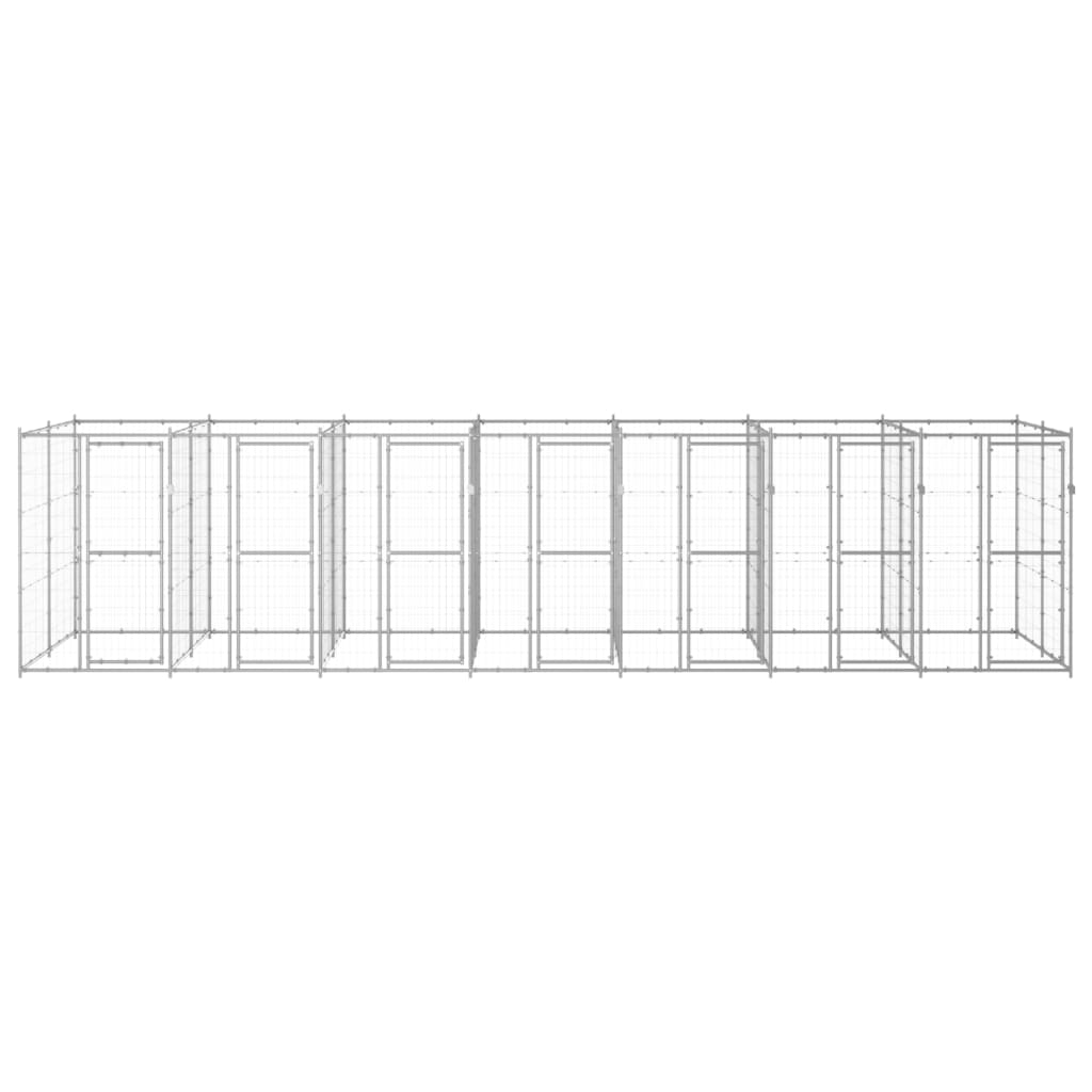 Hondenkennel 16,94 m² gegalvaniseerd staal is nu te koop bij PeponiXL, paradijselijk wonen!
