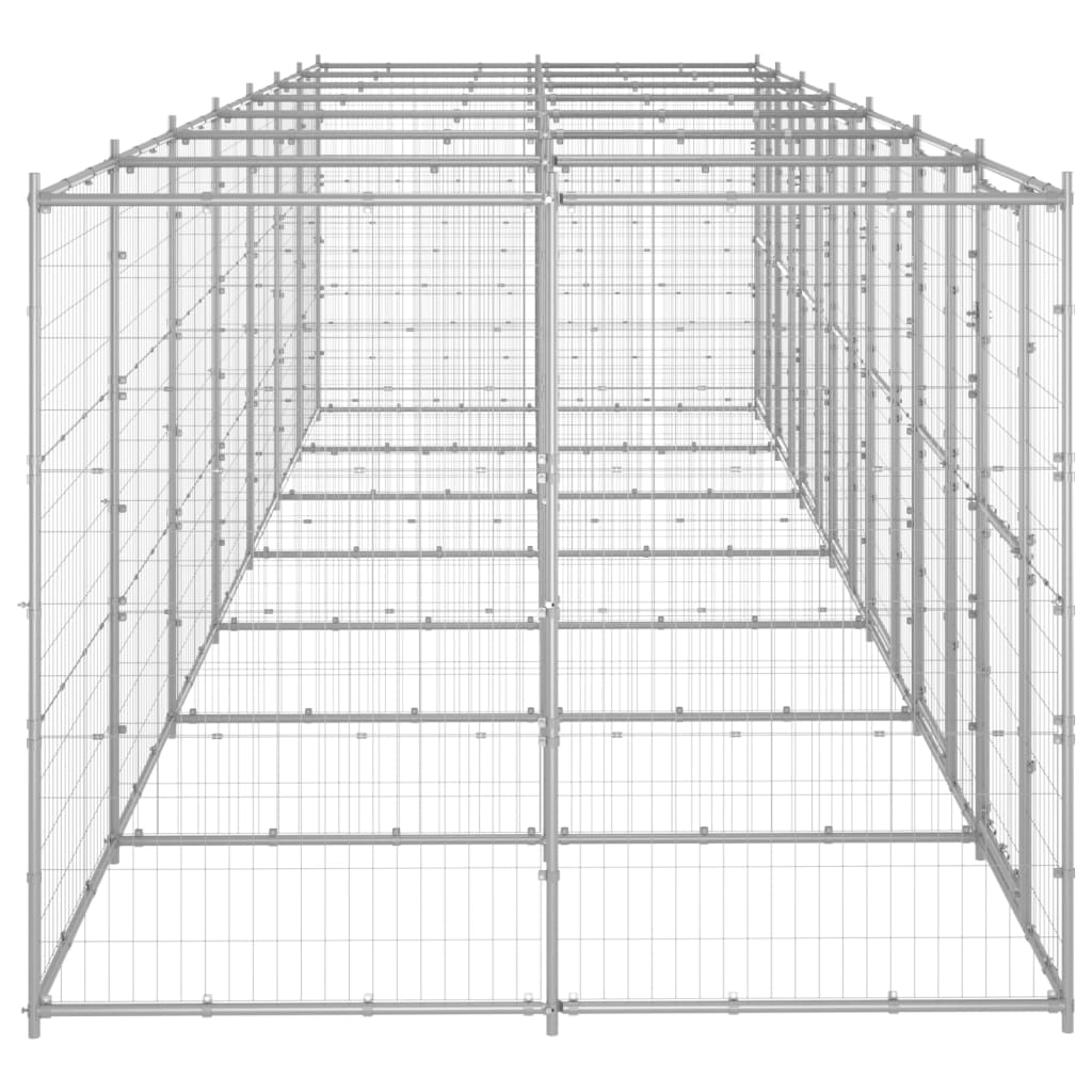 Hondenkennel 16,94 m² gegalvaniseerd staal is nu te koop bij PeponiXL, paradijselijk wonen!