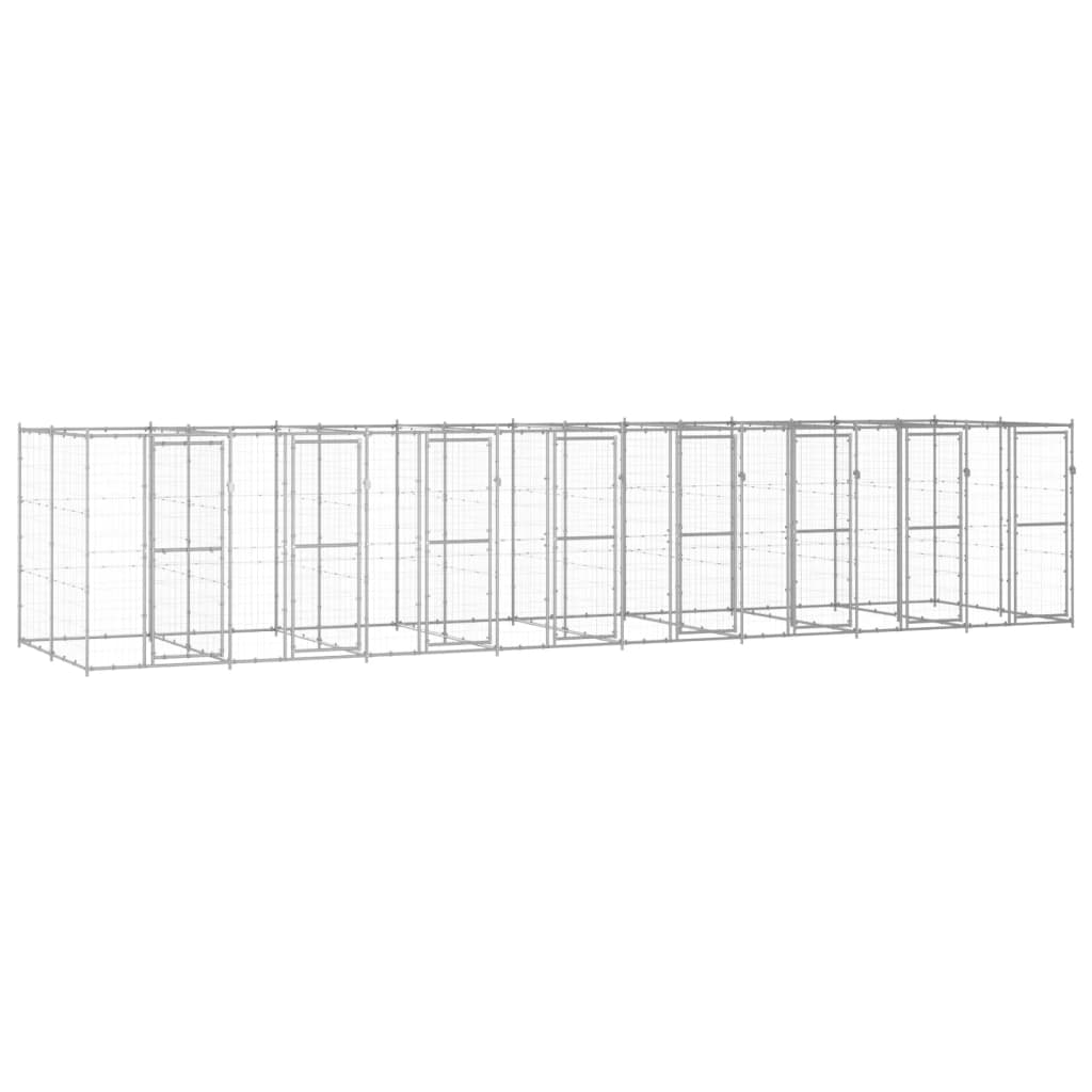 Hondenkennel 19,36 m² gegalvaniseerd staal is nu te koop bij PeponiXL, paradijselijk wonen!