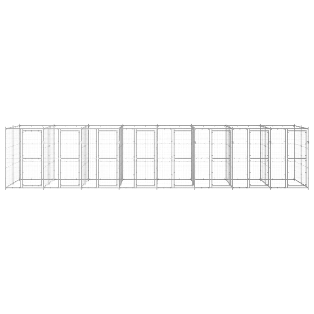 Hondenkennel 19,36 m² gegalvaniseerd staal is nu te koop bij PeponiXL, paradijselijk wonen!
