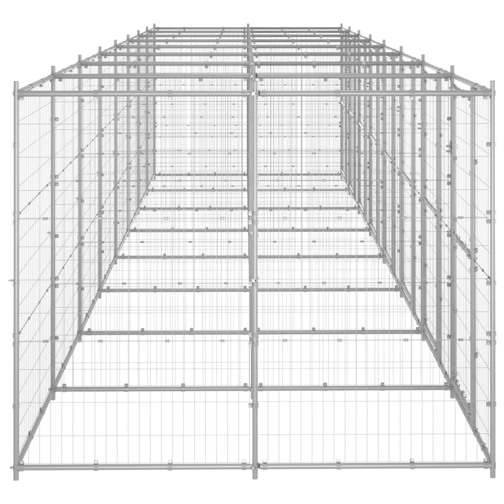 Hondenkennel 19,36 m² gegalvaniseerd staal is nu te koop bij PeponiXL, paradijselijk wonen!