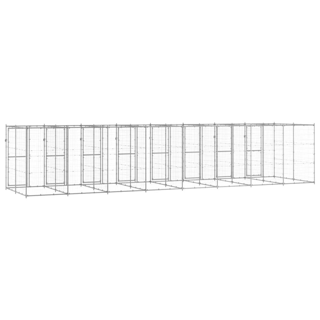 Hondenkennel 19,36 m² gegalvaniseerd staal is nu te koop bij PeponiXL, paradijselijk wonen!