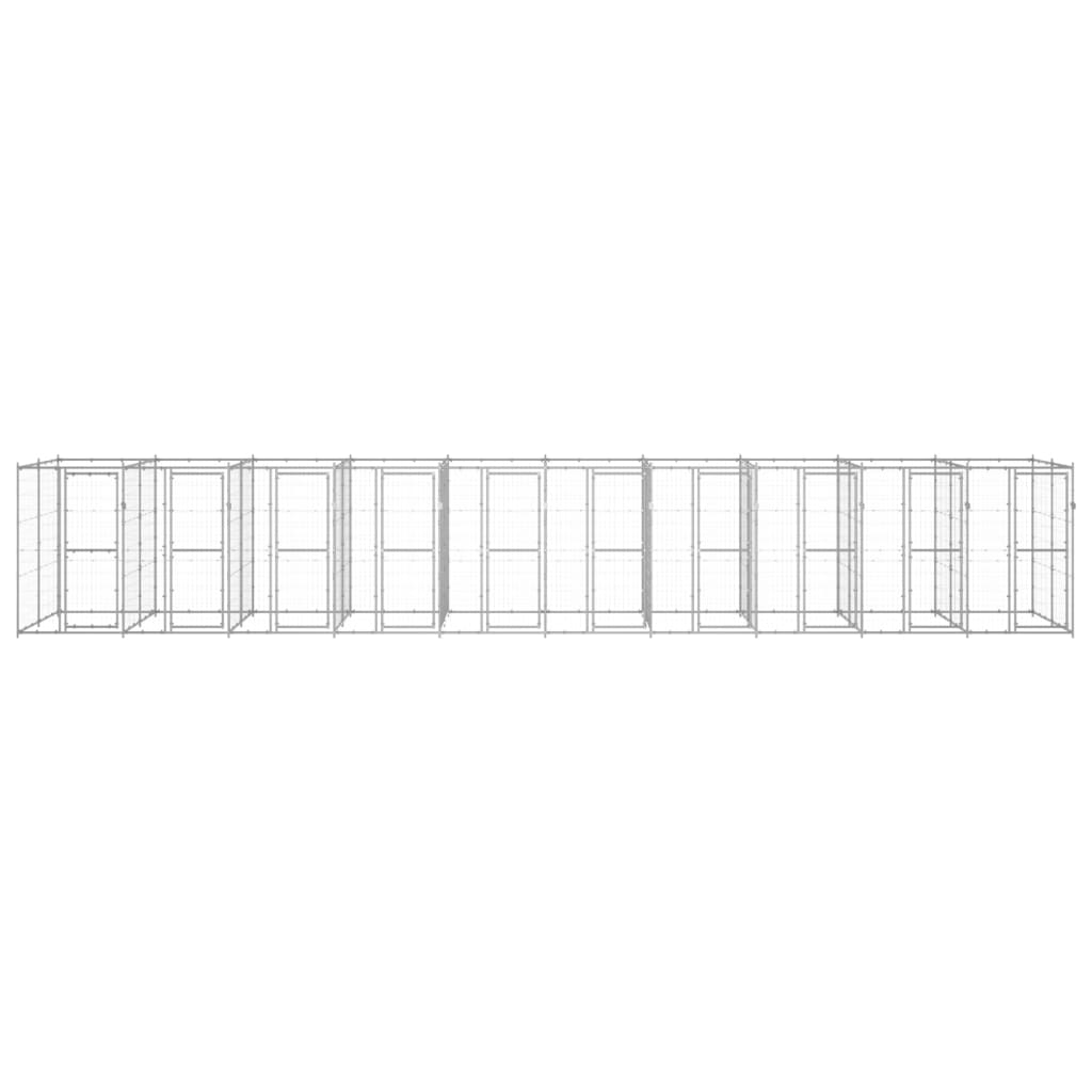 Hondenkennel 24,2 m² gegalvaniseerd staal is nu te koop bij PeponiXL, paradijselijk wonen!