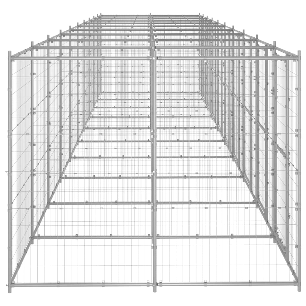 Hondenkennel 24,2 m² gegalvaniseerd staal is nu te koop bij PeponiXL, paradijselijk wonen!