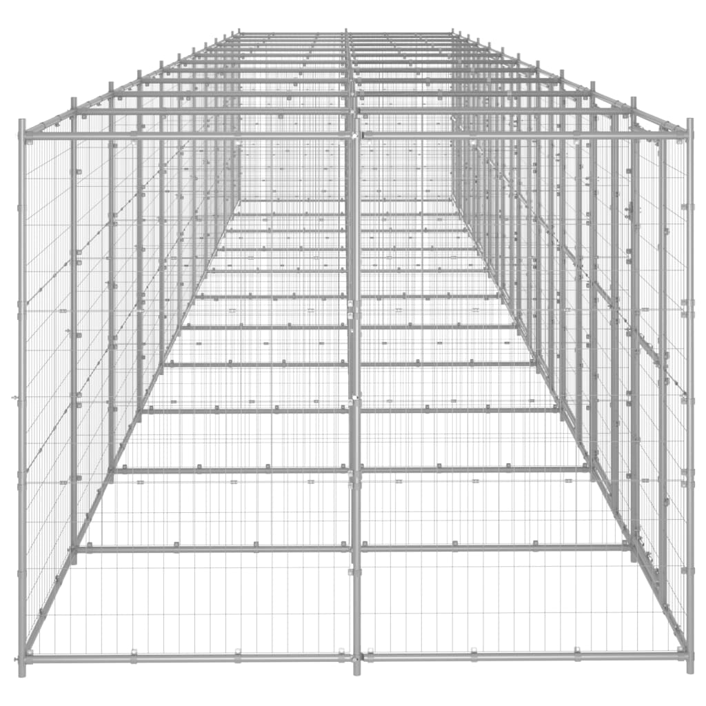 Hondenkennel 26,62 m² gegalvaniseerd staal is nu te koop bij PeponiXL, paradijselijk wonen!