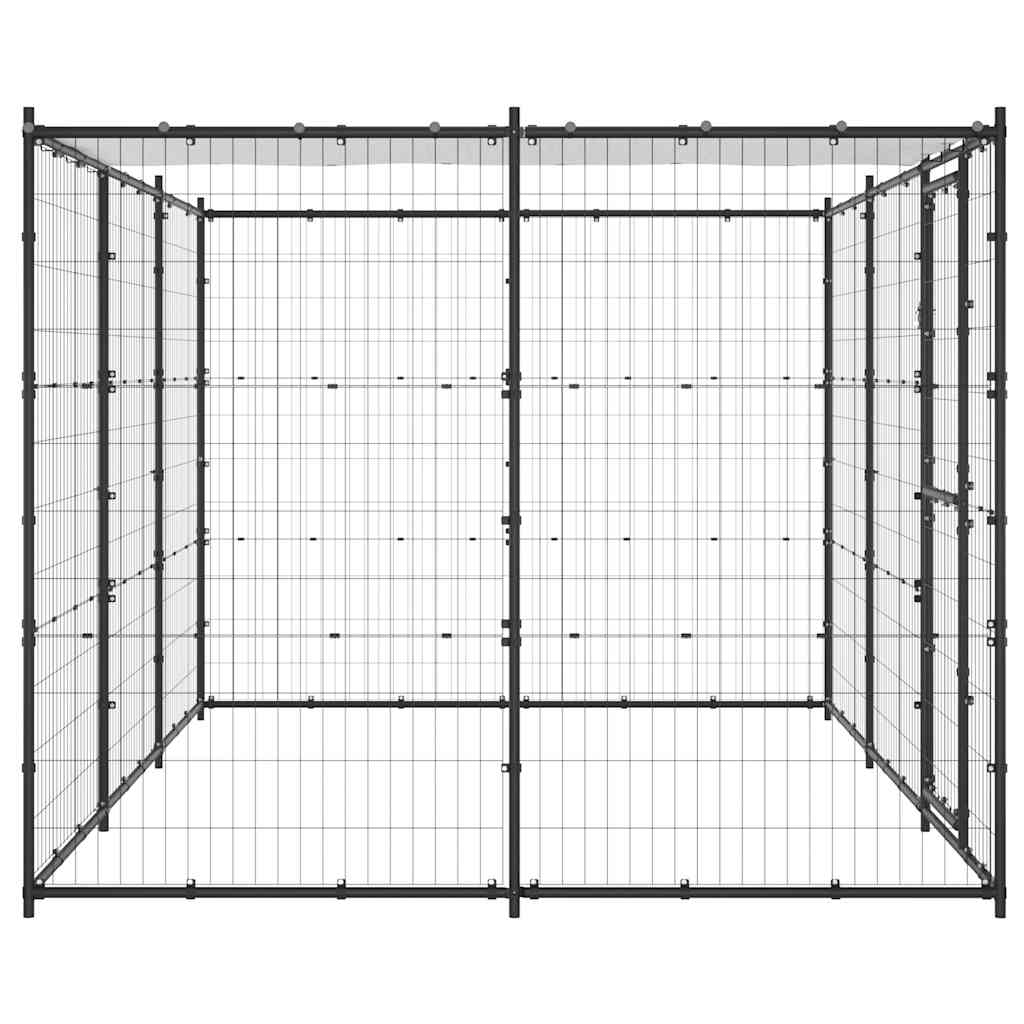 Hondenkennel met dak 7,26 m² staal is nu te koop bij PeponiXL, paradijselijk wonen!