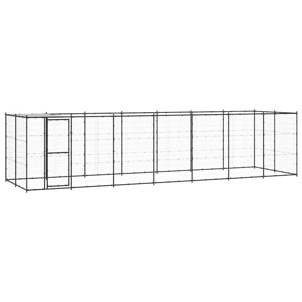 Hondenkennel met dak 16,94 m² staal is nu te koop bij PeponiXL, paradijselijk wonen!