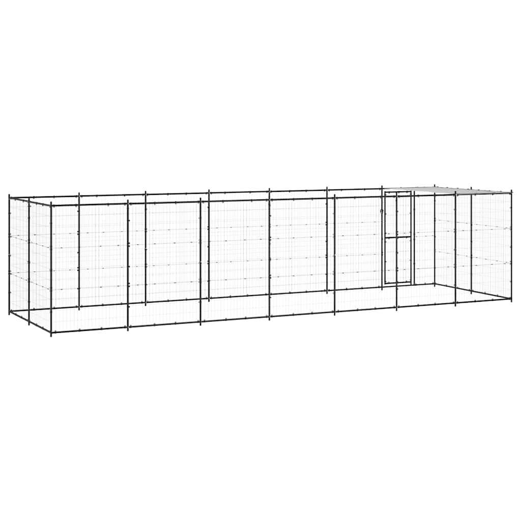 Hondenkennel met dak 16,94 m² staal is nu te koop bij PeponiXL, paradijselijk wonen!
