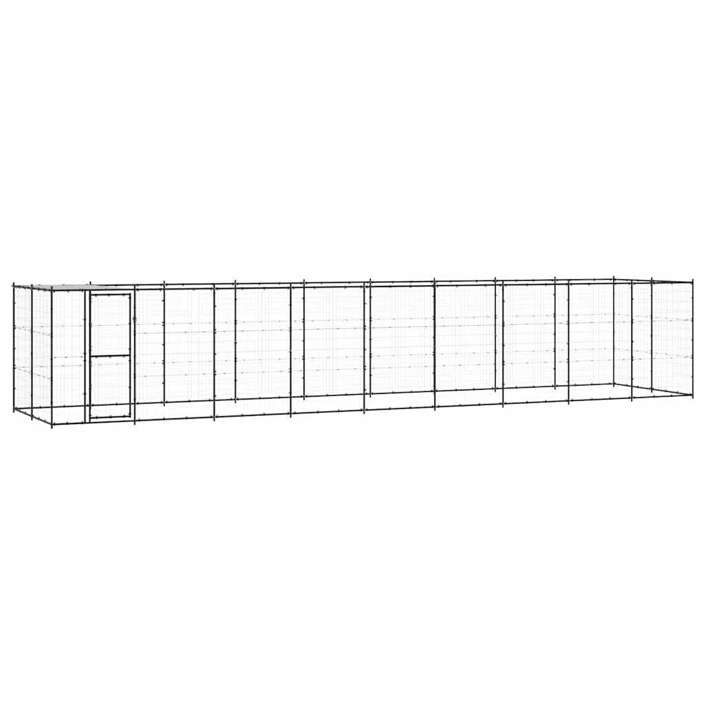 Hondenkennel met dak 21,78 m² staal is nu te koop bij PeponiXL, paradijselijk wonen!