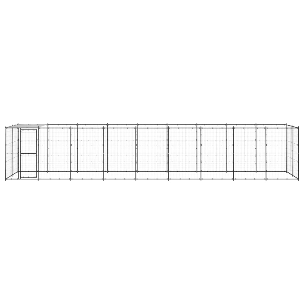 Hondenkennel met dak 21,78 m² staal is nu te koop bij PeponiXL, paradijselijk wonen!