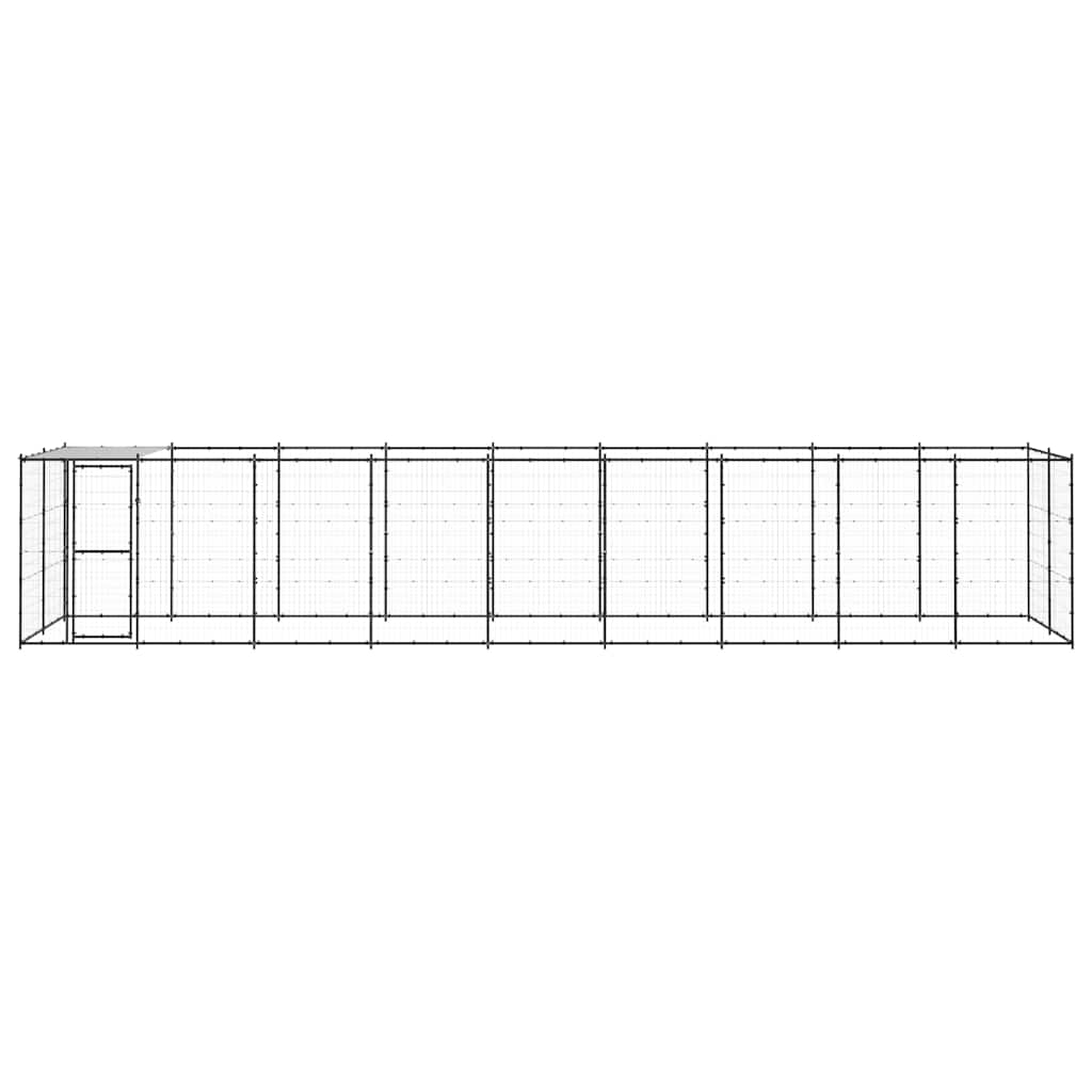 Hondenkennel met dak 21,78 m² staal is nu te koop bij PeponiXL, paradijselijk wonen!