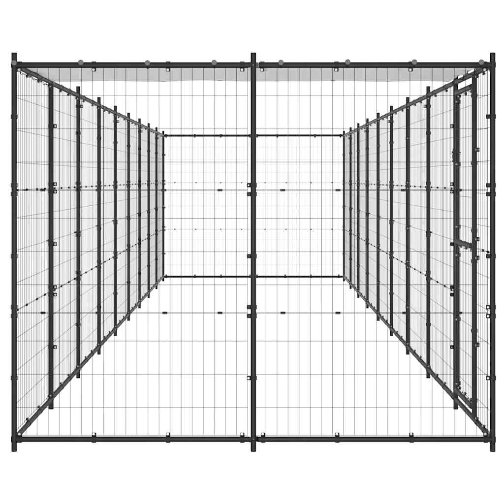 Hondenkennel met dak 21,78 m² staal is nu te koop bij PeponiXL, paradijselijk wonen!