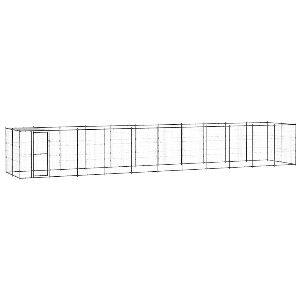 Hondenkennel met dak 26,62 m² staal is nu te koop bij PeponiXL, paradijselijk wonen!