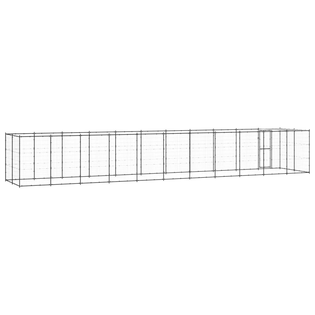 Hondenkennel met dak 26,62 m² staal is nu te koop bij PeponiXL, paradijselijk wonen!