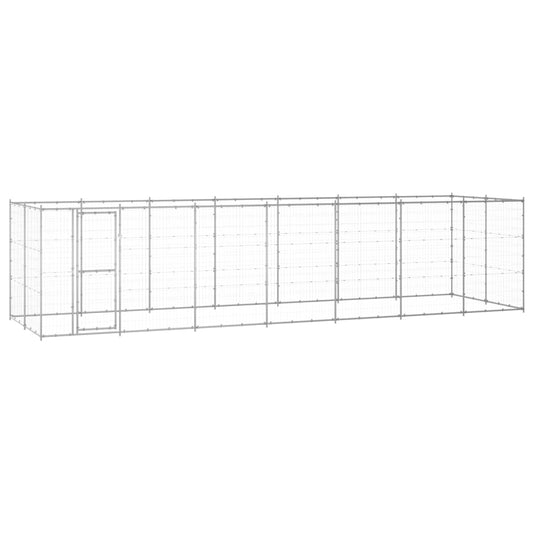 Hondenkennel 16,94 m² gegalvaniseerd staal is nu te koop bij PeponiXL, paradijselijk wonen!