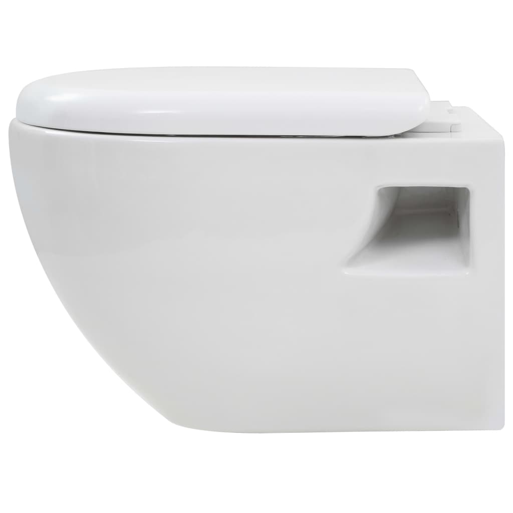 Hangend toilet met hoge verbogen stortbak keramiek is nu te koop bij PeponiXL, paradijselijk wonen!