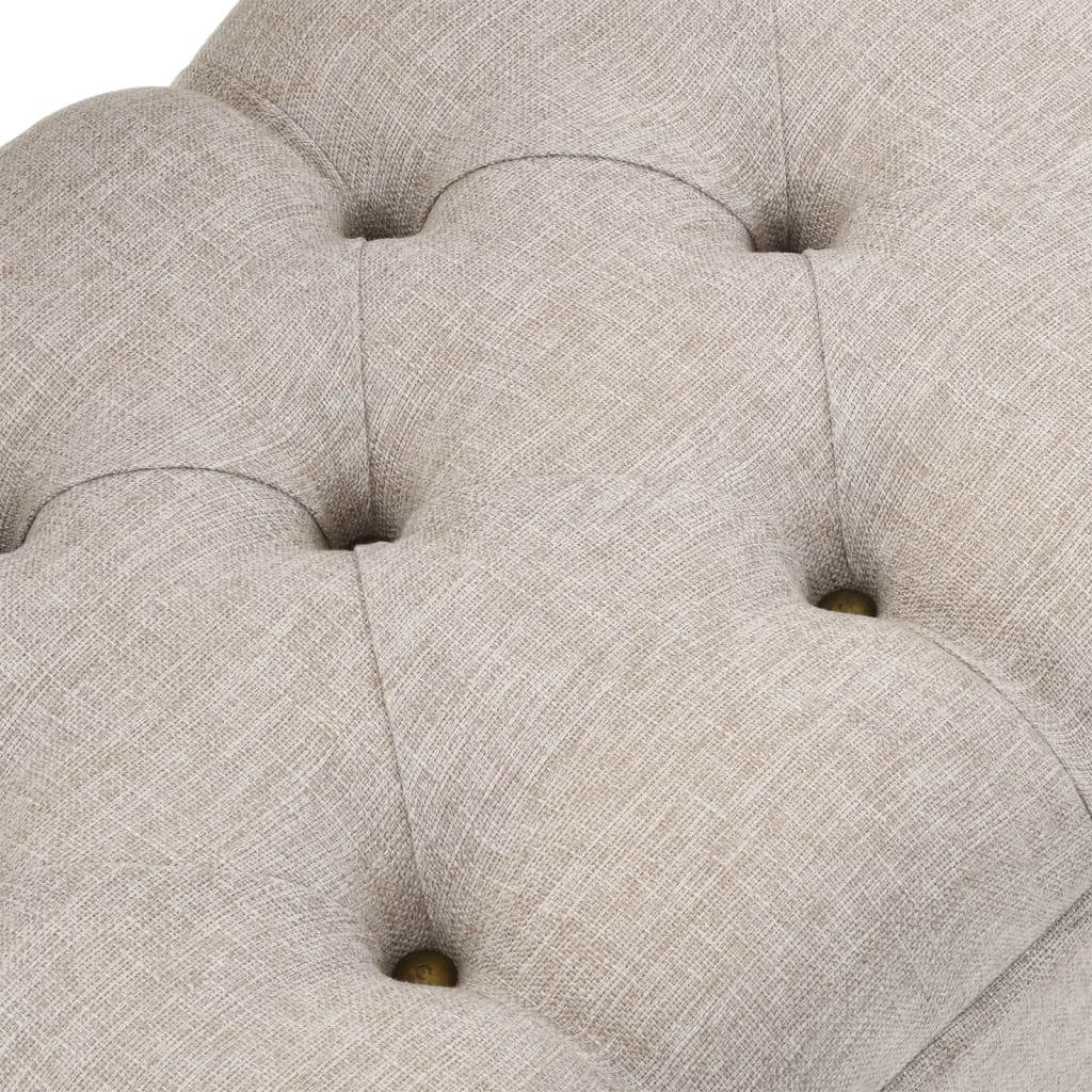 Opbergbank met rugleuning 110 cm stof crèmekleurig is nu te koop bij PeponiXL, paradijselijk wonen!