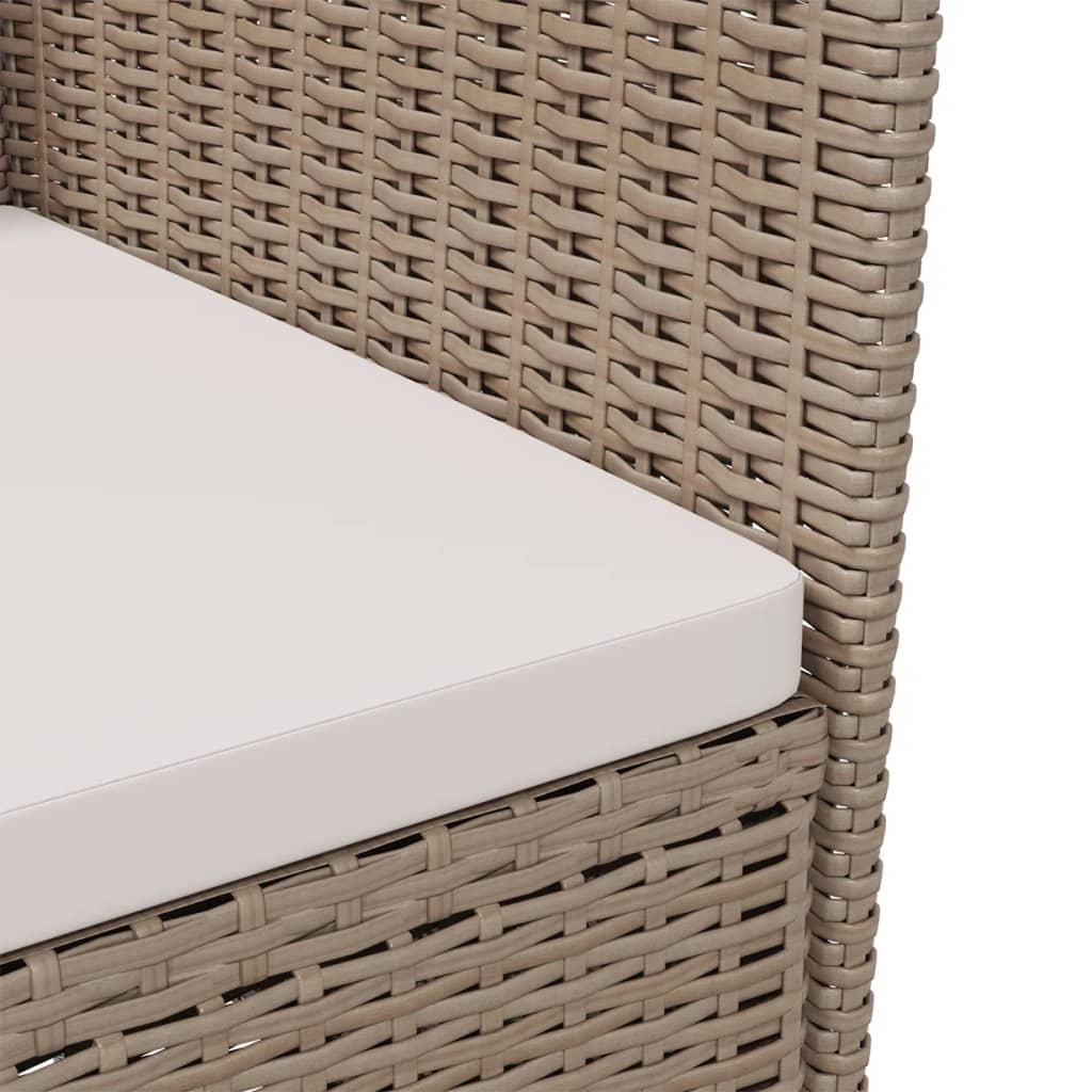 Tuinstoelen 2 st met kussens poly rattan beige is nu te koop bij PeponiXL, paradijselijk wonen!