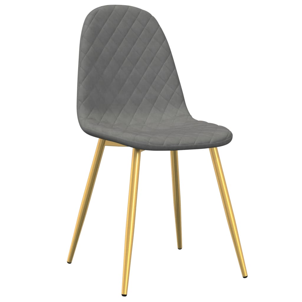 Eetkamerstoelen 6 st fluweel lichtgrijs is nu te koop bij PeponiXL, paradijselijk wonen!