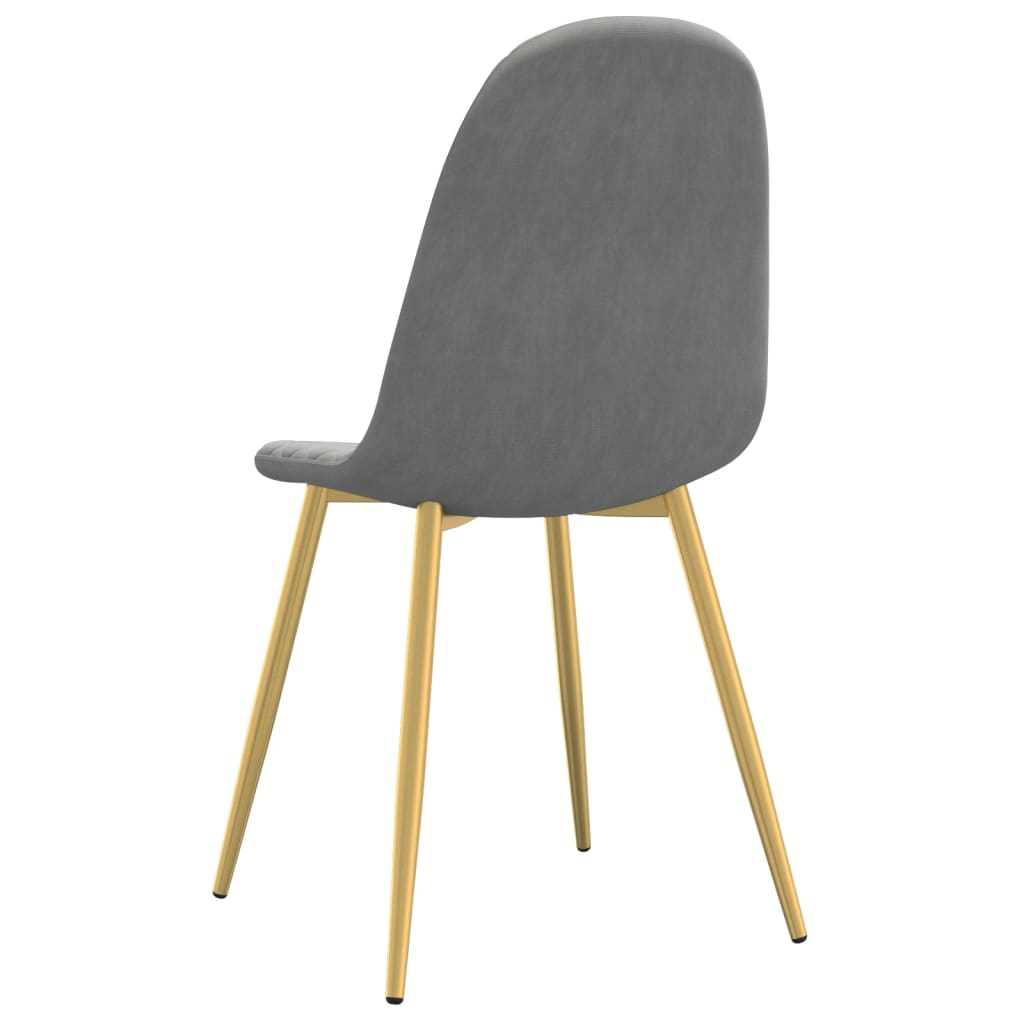 Eetkamerstoelen 6 st fluweel lichtgrijs is nu te koop bij PeponiXL, paradijselijk wonen!