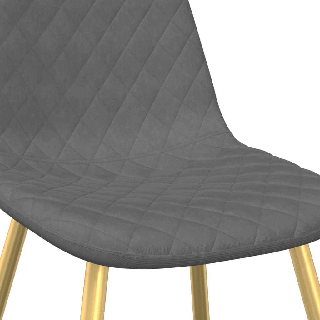 Eetkamerstoelen 6 st fluweel lichtgrijs is nu te koop bij PeponiXL, paradijselijk wonen!