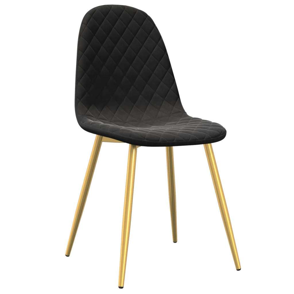 Eetkamerstoelen 6 st fluweel zwart is nu te koop bij PeponiXL, paradijselijk wonen!