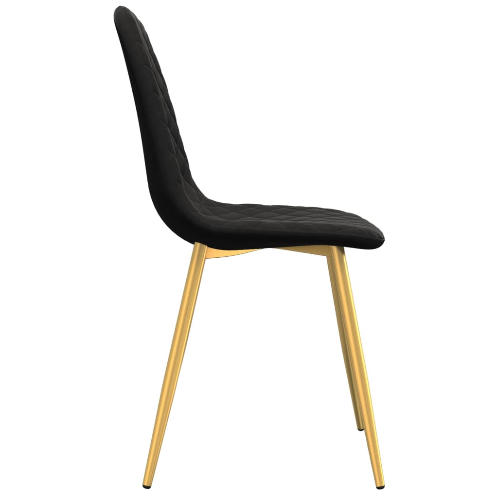 Eetkamerstoelen 6 st fluweel zwart is nu te koop bij PeponiXL, paradijselijk wonen!