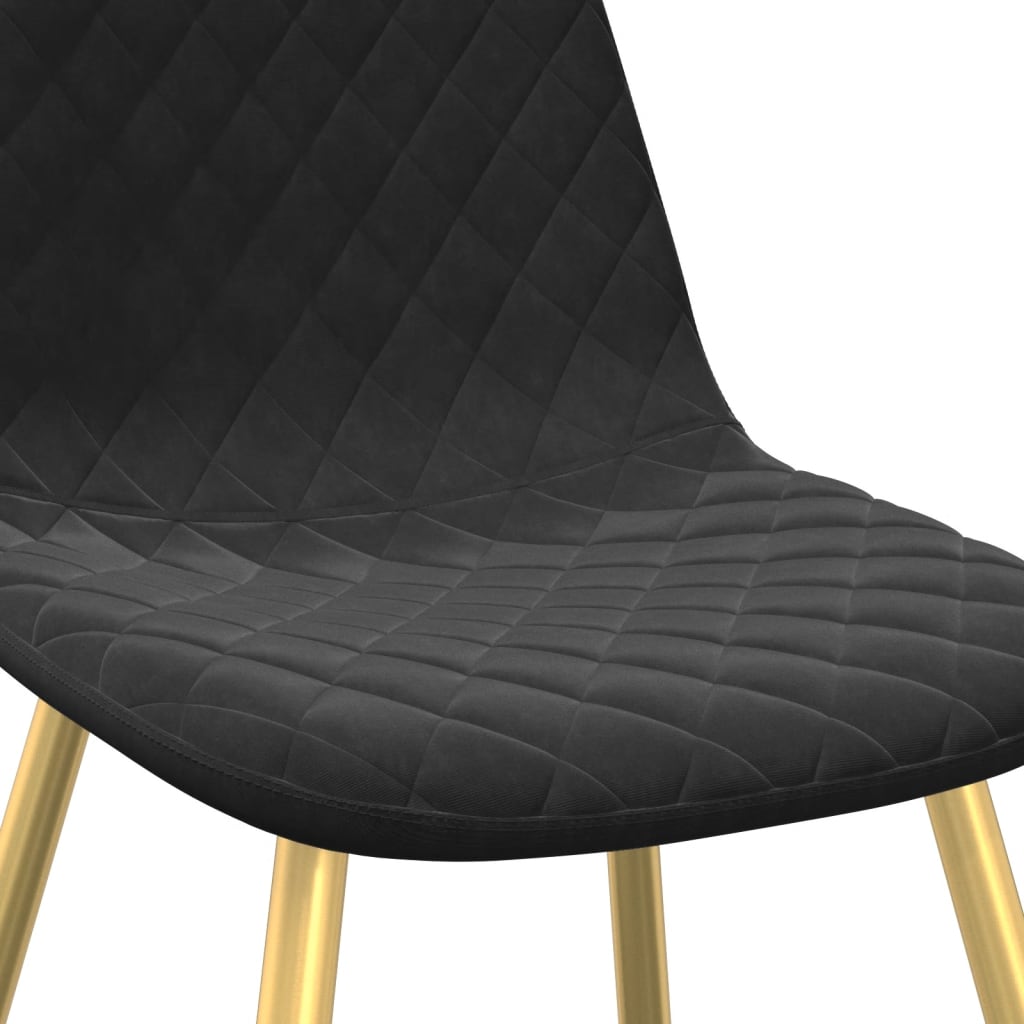 Eetkamerstoelen 6 st fluweel zwart is nu te koop bij PeponiXL, paradijselijk wonen!