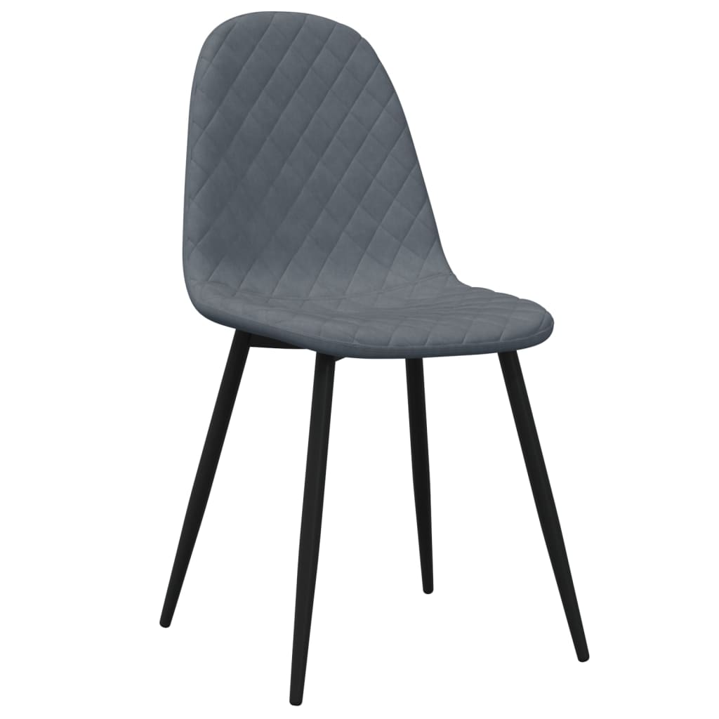 Eetkamerstoelen 6 st fluweel donkergrijs is nu te koop bij PeponiXL, paradijselijk wonen!