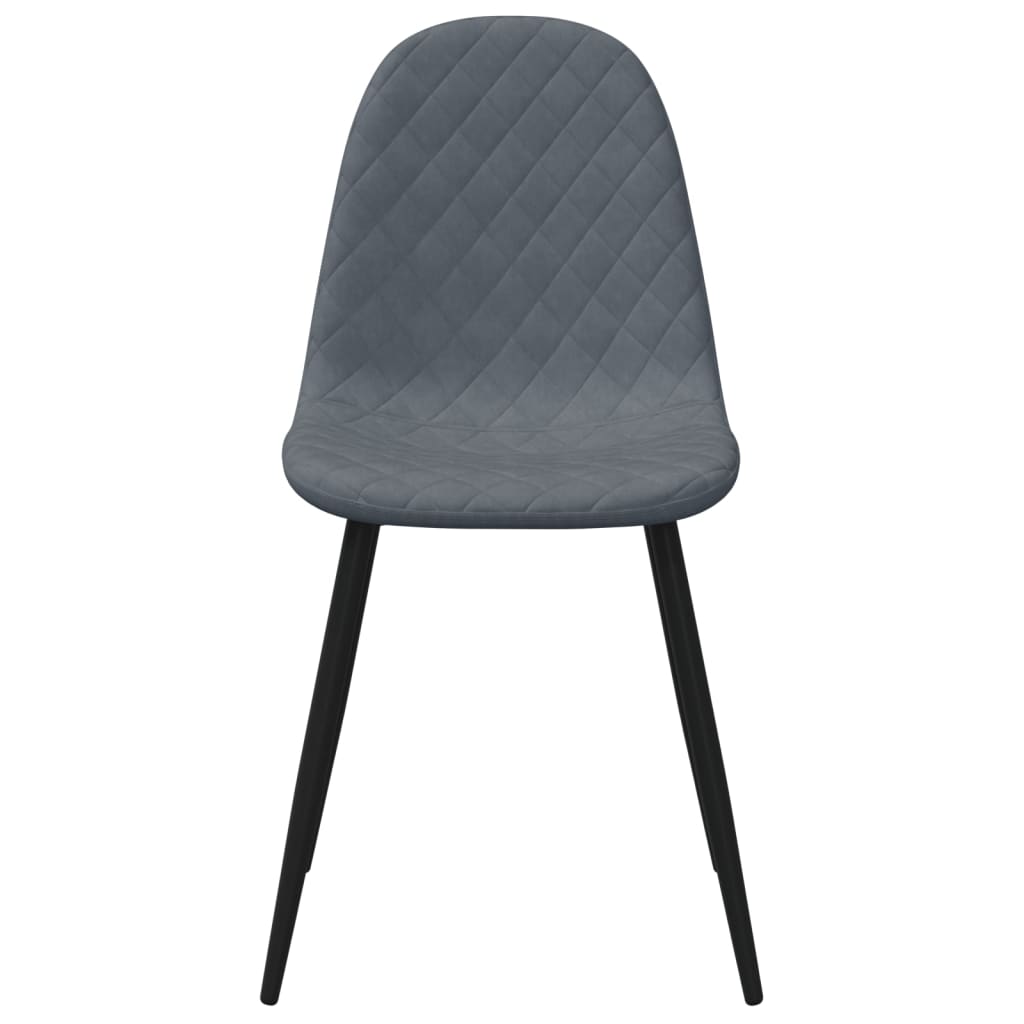 Eetkamerstoelen 6 st fluweel donkergrijs is nu te koop bij PeponiXL, paradijselijk wonen!