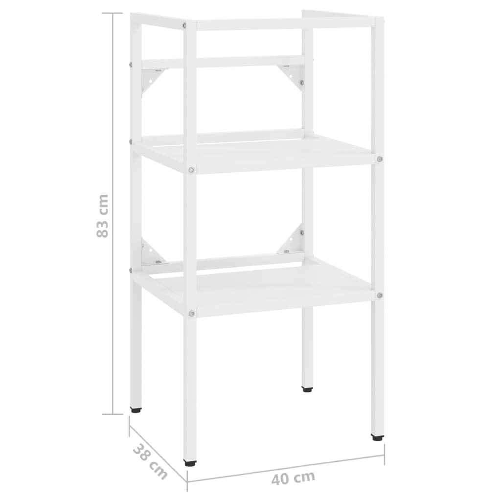 Wastafelframe 40x38x83 cm ijzer wit is nu te koop bij PeponiXL, paradijselijk wonen!