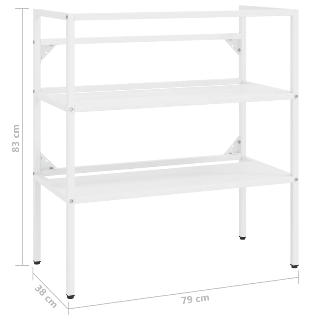 Wastafelframe 79x38x83 cm ijzer wit is nu te koop bij PeponiXL, paradijselijk wonen!