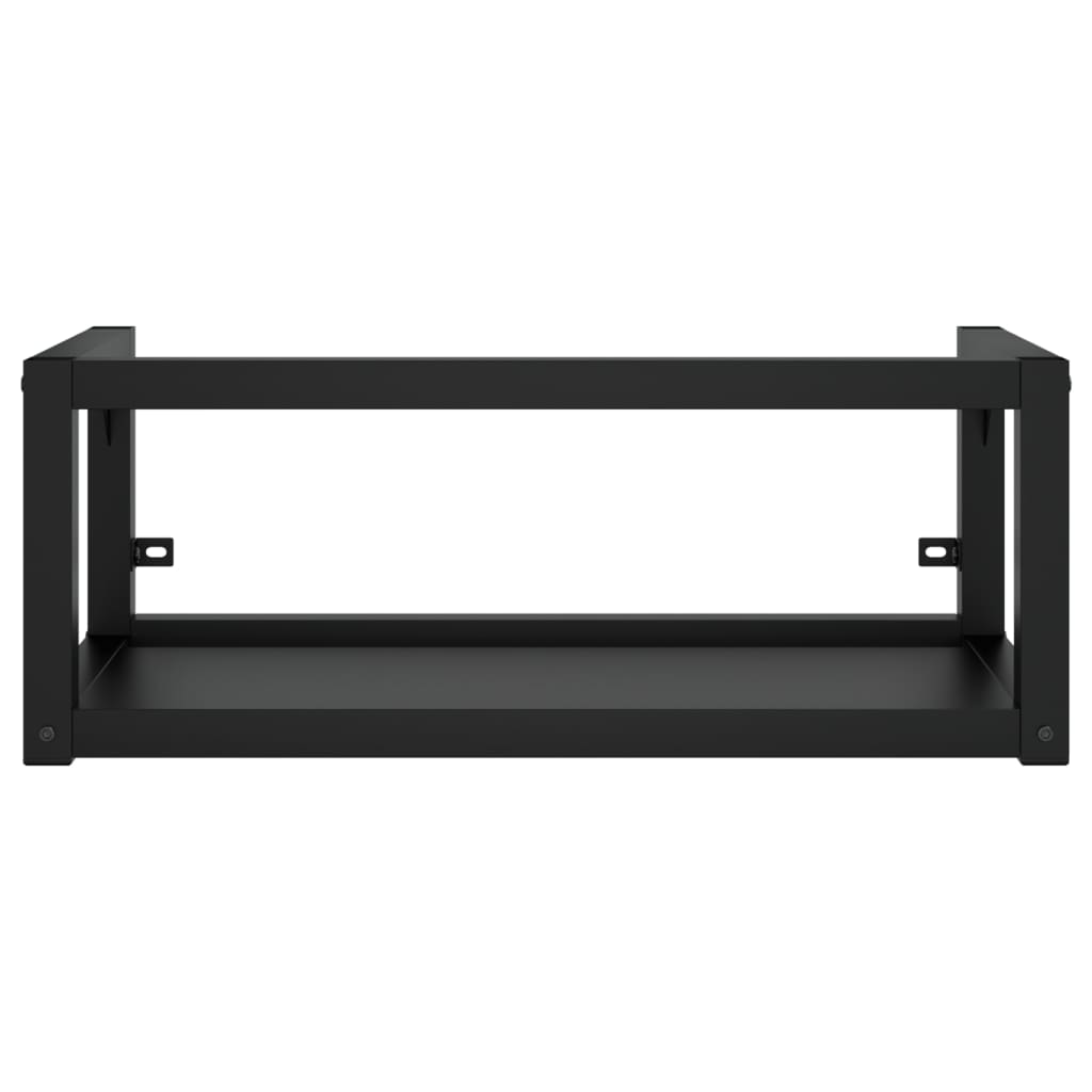 Wastafelframe wandgemonteerd 79x38x31 cm ijzer zwart is nu te koop bij PeponiXL, paradijselijk wonen!