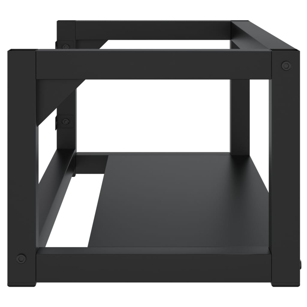 Wastafelframe wandgemonteerd 79x38x31 cm ijzer zwart is nu te koop bij PeponiXL, paradijselijk wonen!