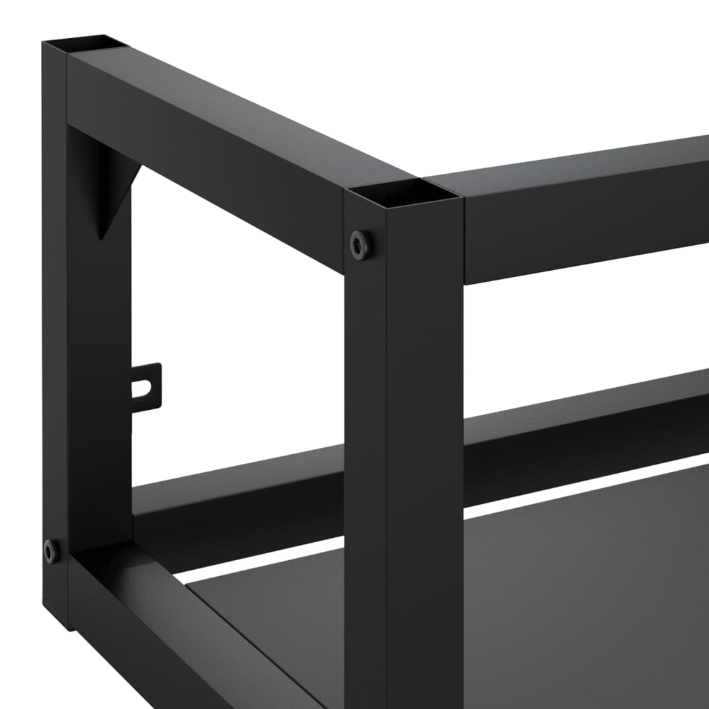 Wastafelframe wandgemonteerd 79x38x31 cm ijzer zwart is nu te koop bij PeponiXL, paradijselijk wonen!