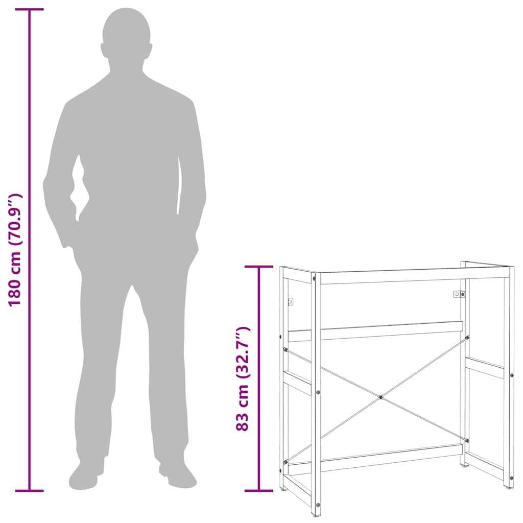 Wastafelframe 79x38x83 cm ijzer wit is nu te koop bij PeponiXL, paradijselijk wonen!