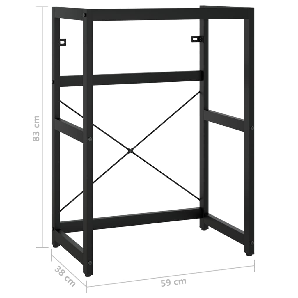 Wastafelframe 59x38x83 cm ijzer zwart is nu te koop bij PeponiXL, paradijselijk wonen!
