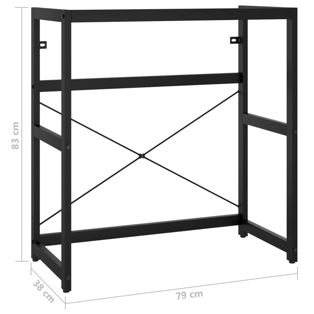 Wastafelframe 79x38x83 cm ijzer zwart is nu te koop bij PeponiXL, paradijselijk wonen!