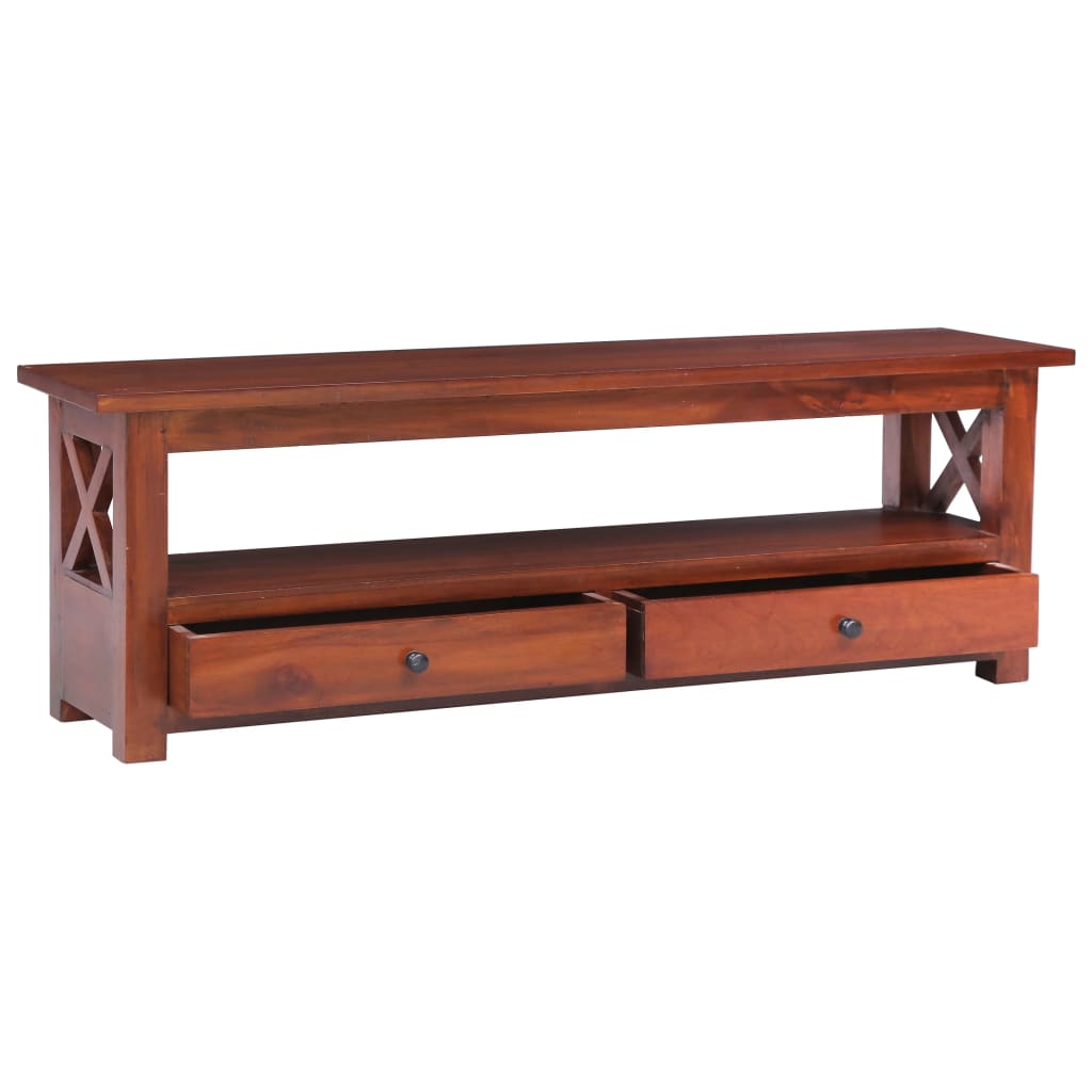 Tv-meubel 115x30x40 cm massief mahoniehout bruin is nu te koop bij PeponiXL, paradijselijk wonen!