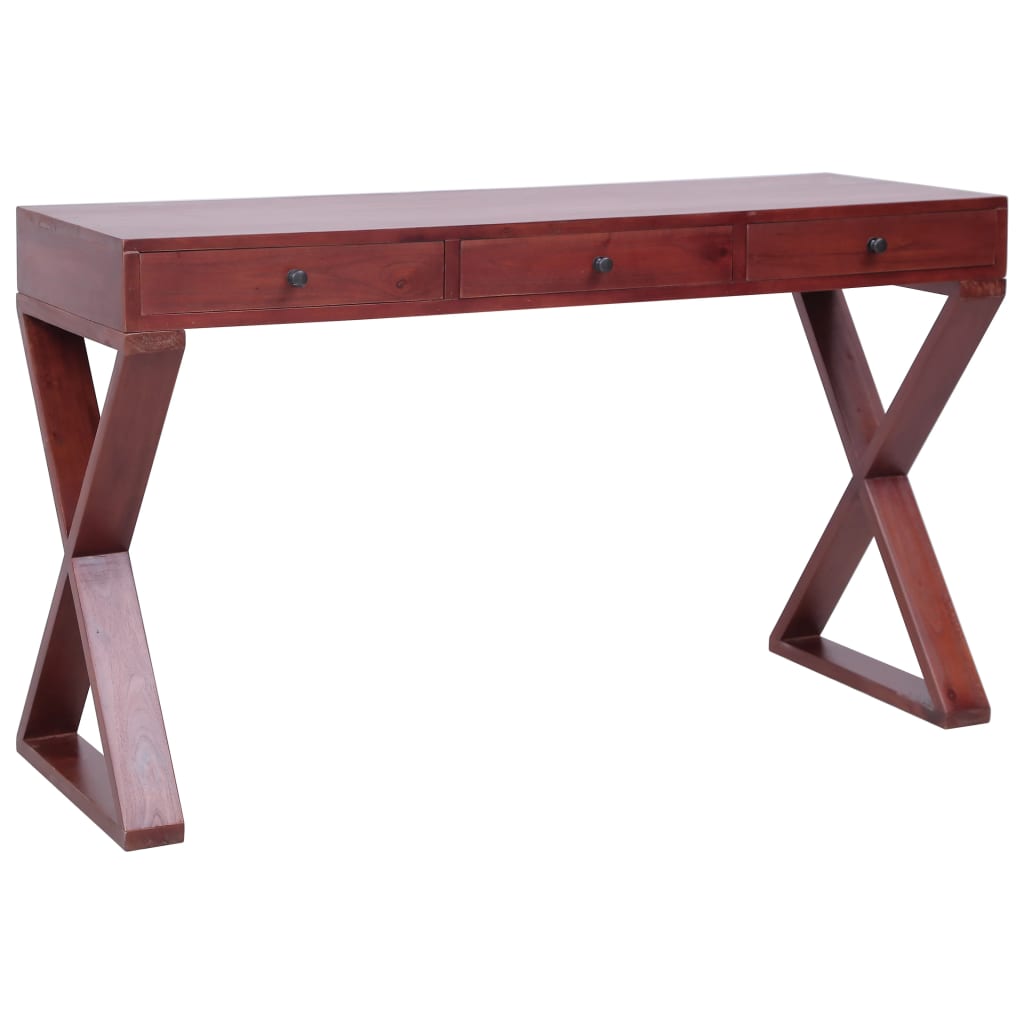 Computerbureau 115x47x77 cm massief mahoniehout bruin is nu te koop bij PeponiXL, paradijselijk wonen!