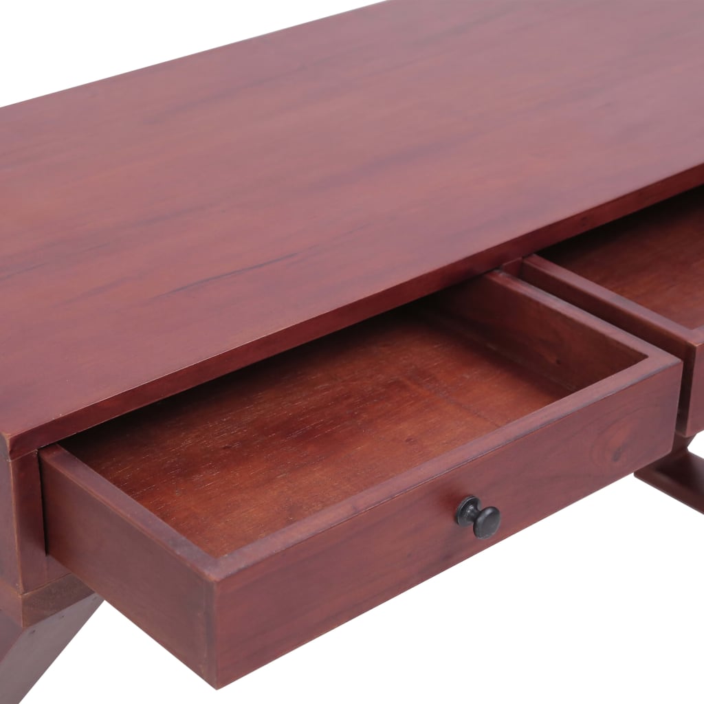 Computerbureau 115x47x77 cm massief mahoniehout bruin is nu te koop bij PeponiXL, paradijselijk wonen!