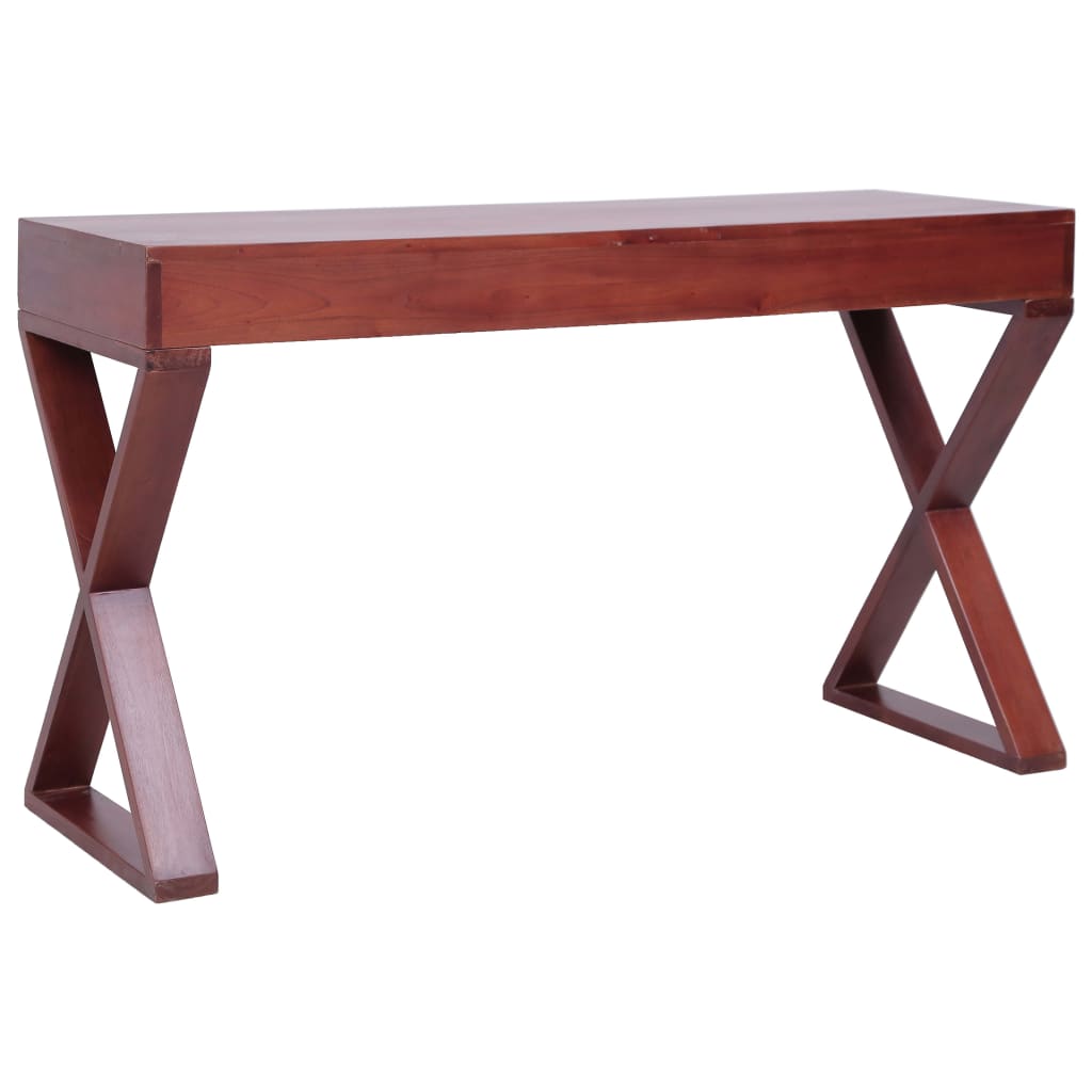 Computerbureau 115x47x77 cm massief mahoniehout bruin is nu te koop bij PeponiXL, paradijselijk wonen!