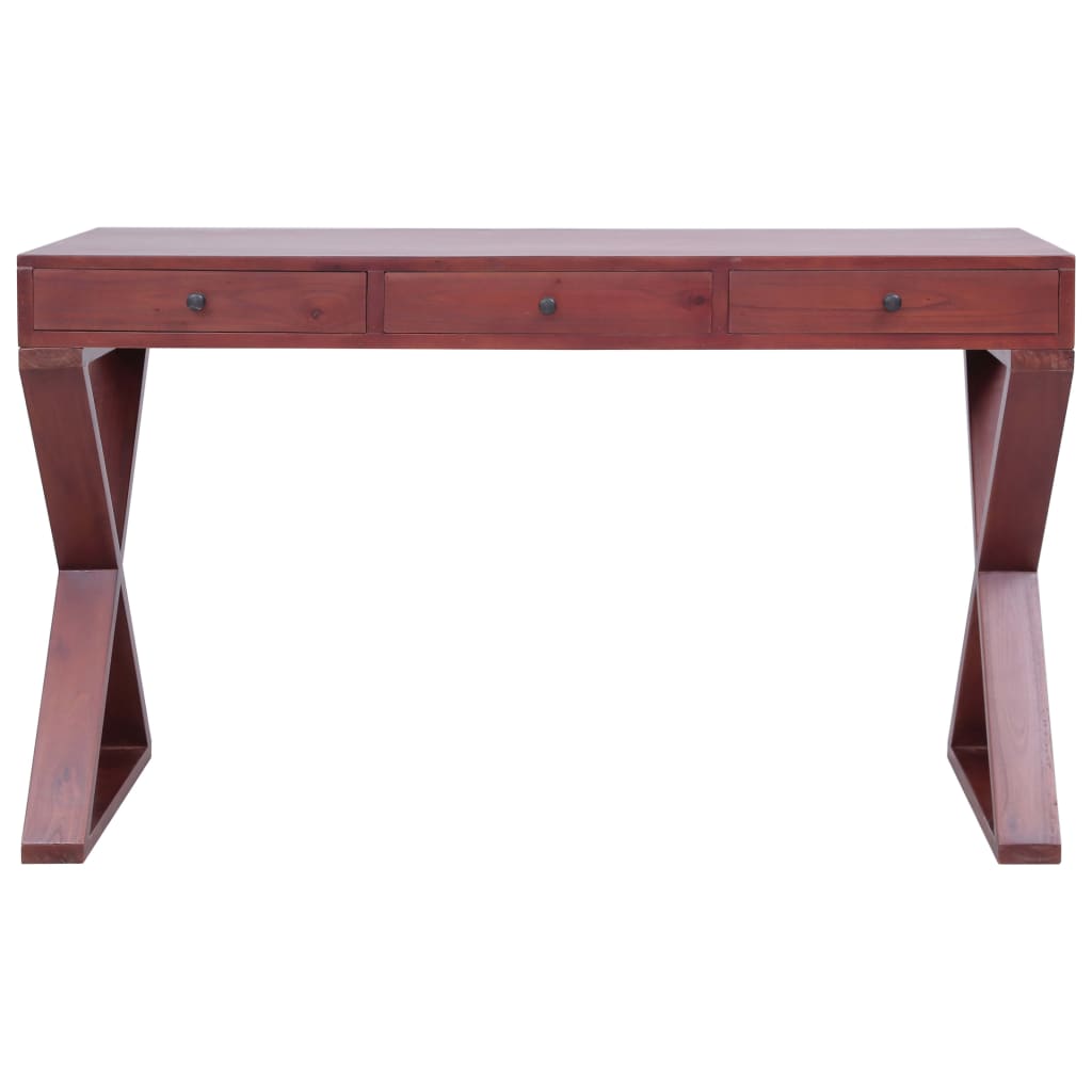 Computerbureau 115x47x77 cm massief mahoniehout bruin is nu te koop bij PeponiXL, paradijselijk wonen!