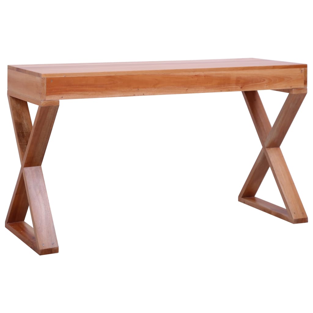 Computerbureau 115x47x77 cm massief mahoniehout naturel is nu te koop bij PeponiXL, paradijselijk wonen!