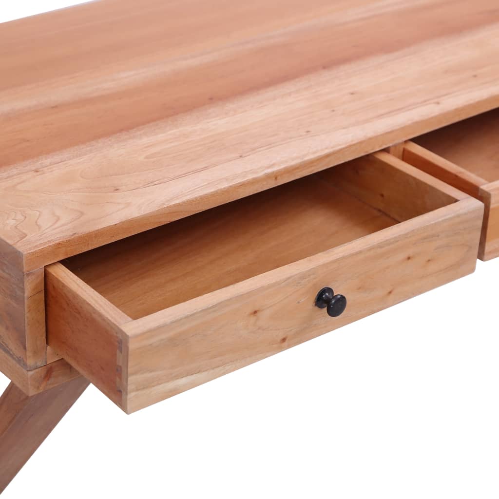 Computerbureau 115x47x77 cm massief mahoniehout naturel is nu te koop bij PeponiXL, paradijselijk wonen!