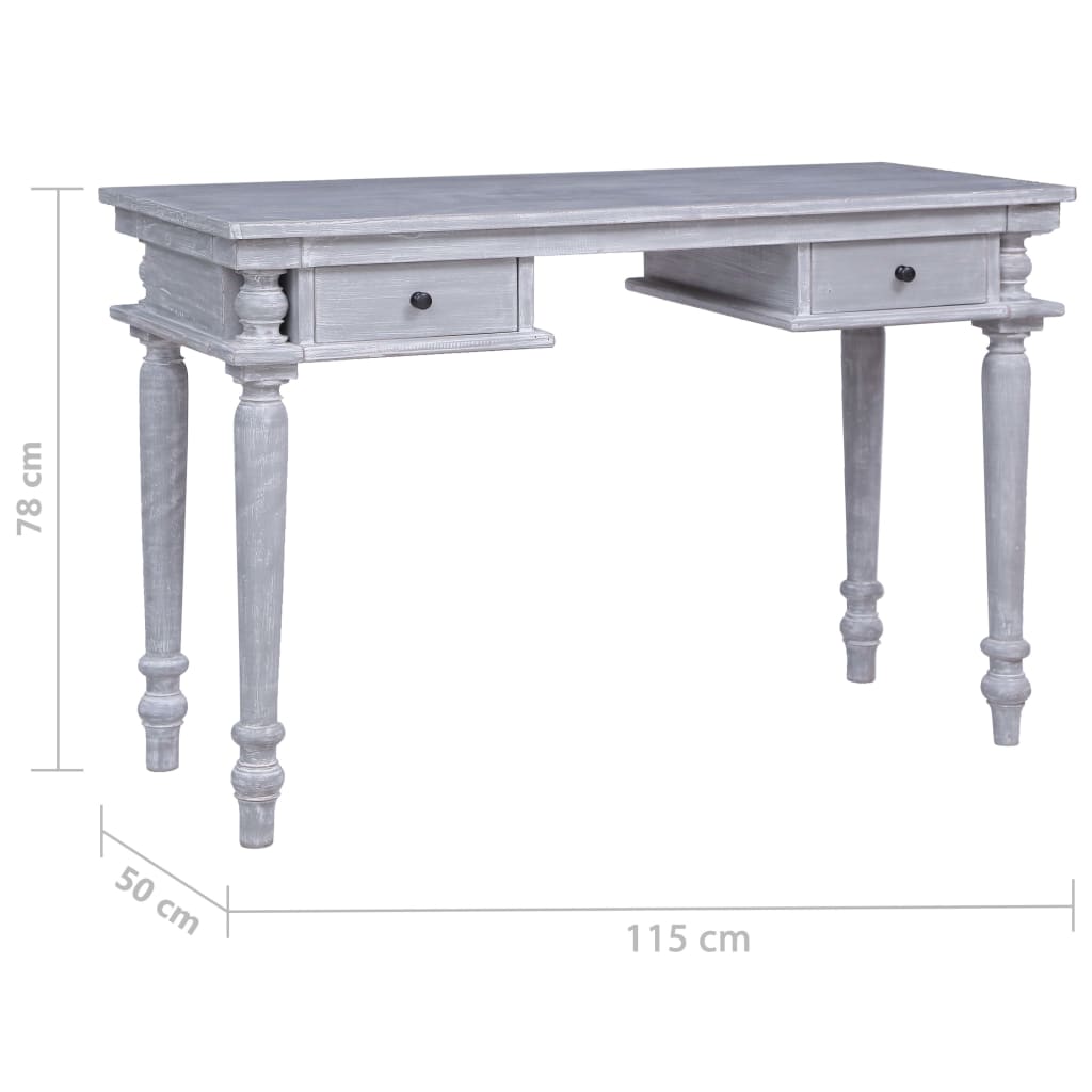 Bureau 115x50x78 cm massief mahoniehout is nu te koop bij PeponiXL, paradijselijk wonen!