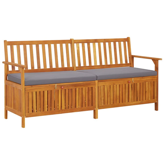 Opbergbankje met kussen 170 cm massief acaciahout is nu te koop bij PeponiXL, paradijselijk wonen!