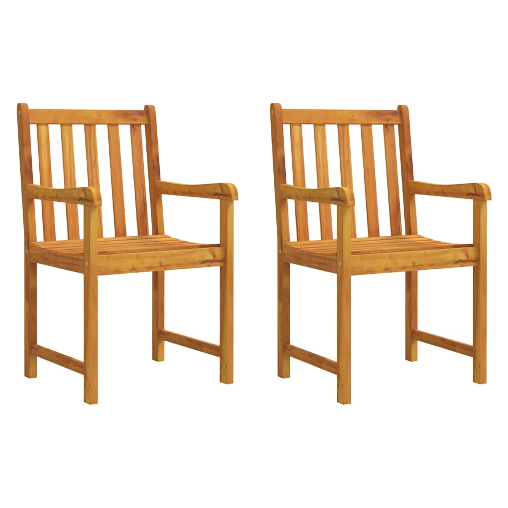 Tuinstoelen 2 st massief acaciahout is nu te koop bij PeponiXL, paradijselijk wonen!