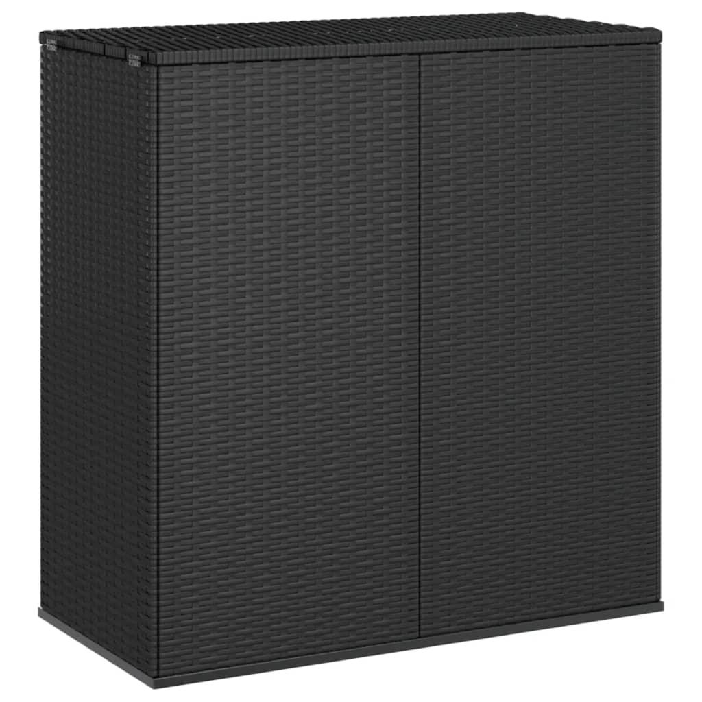 Tuinbox 100x49x103,5 cm polyetheen rattan zwart is nu te koop bij PeponiXL, paradijselijk wonen!